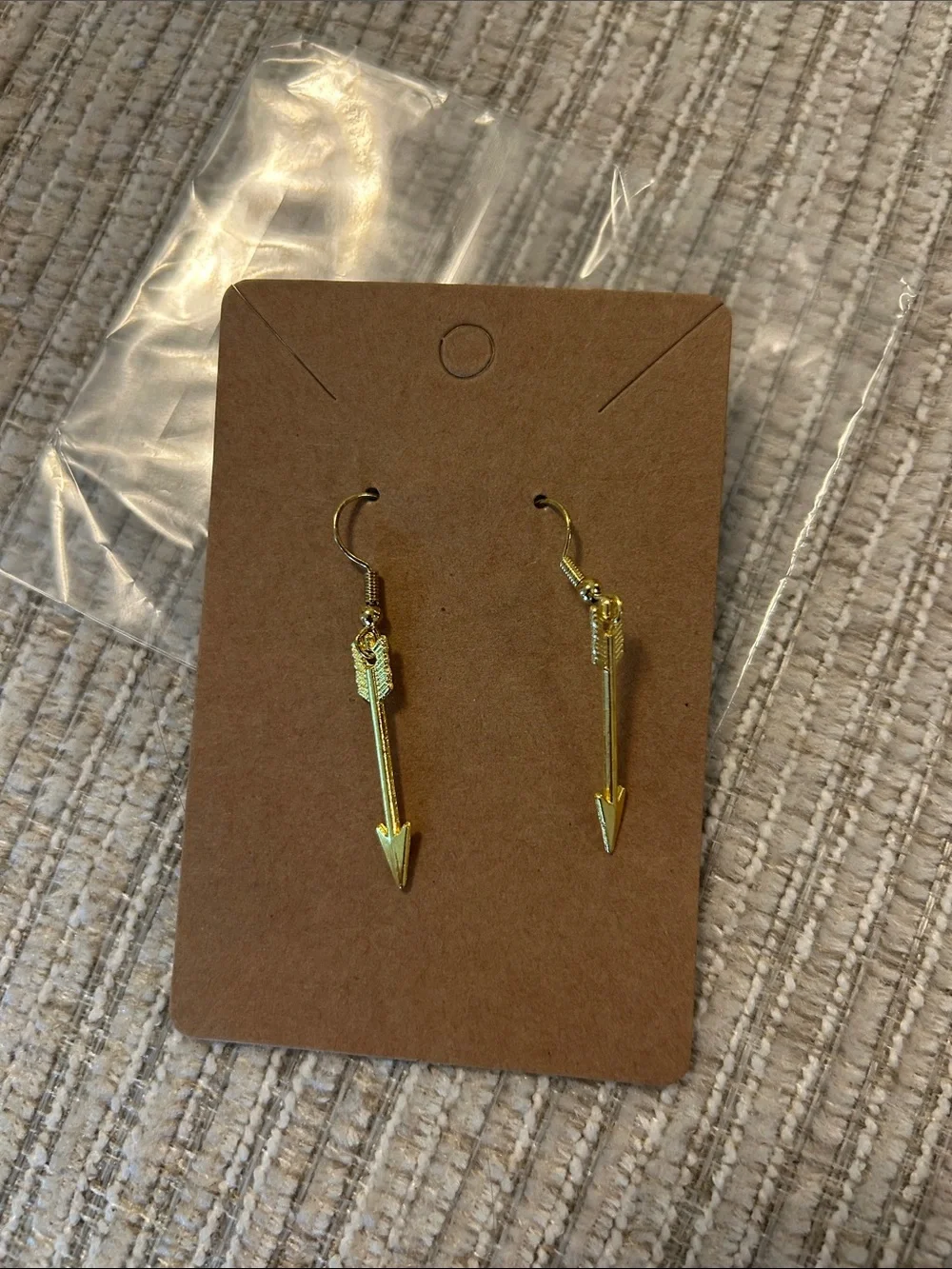 Gold Arrow Drop Earrings (NWOT)